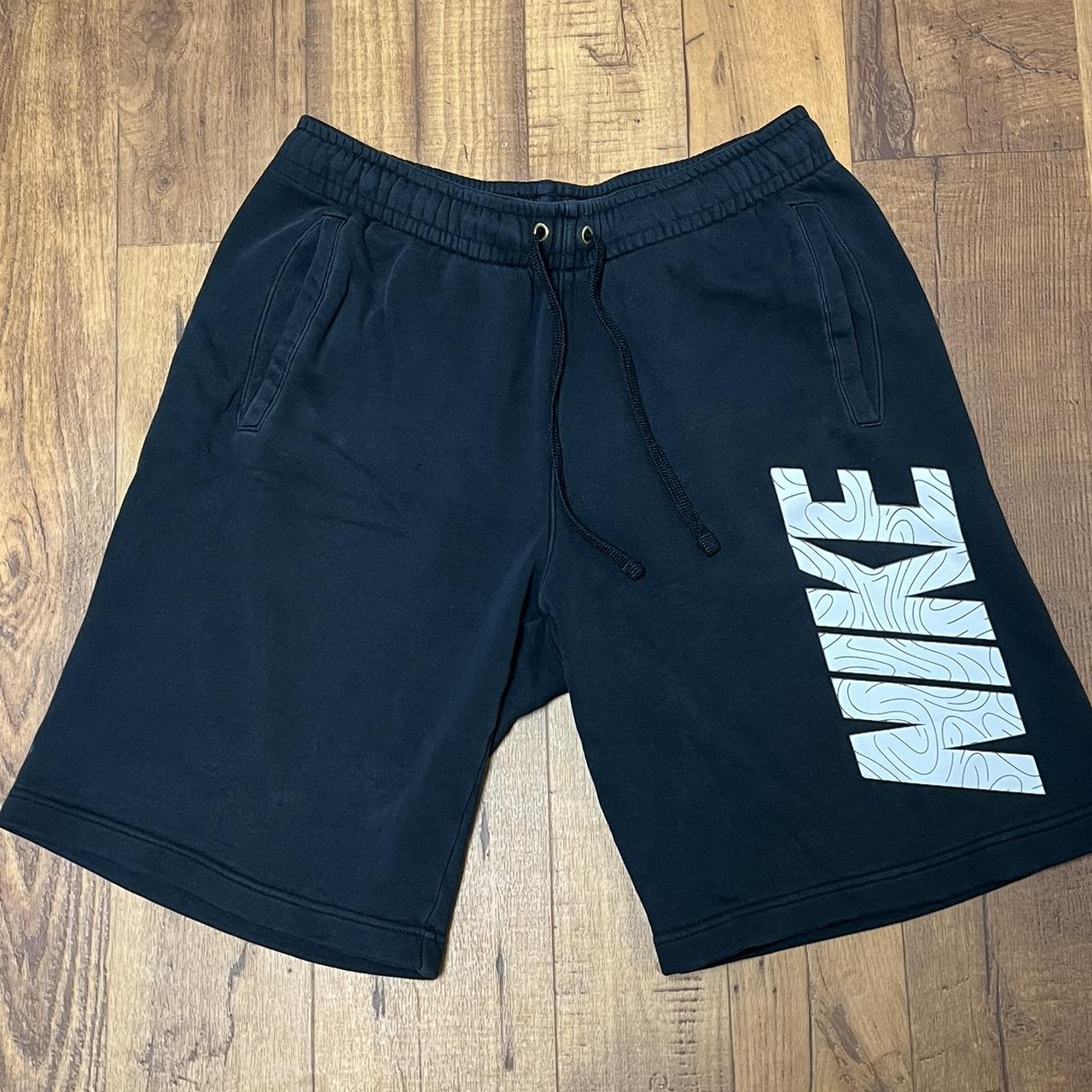mens nike shorts black and white