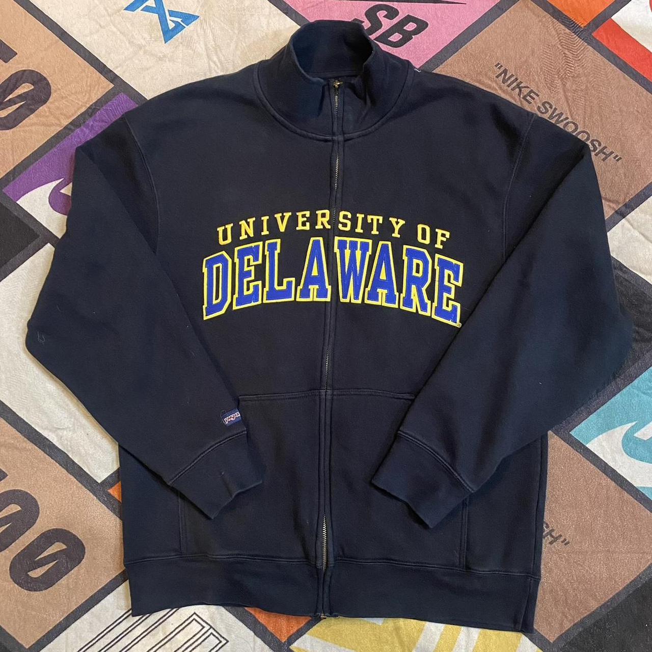 University of Delaware Zip Jacket with collar no... - Depop