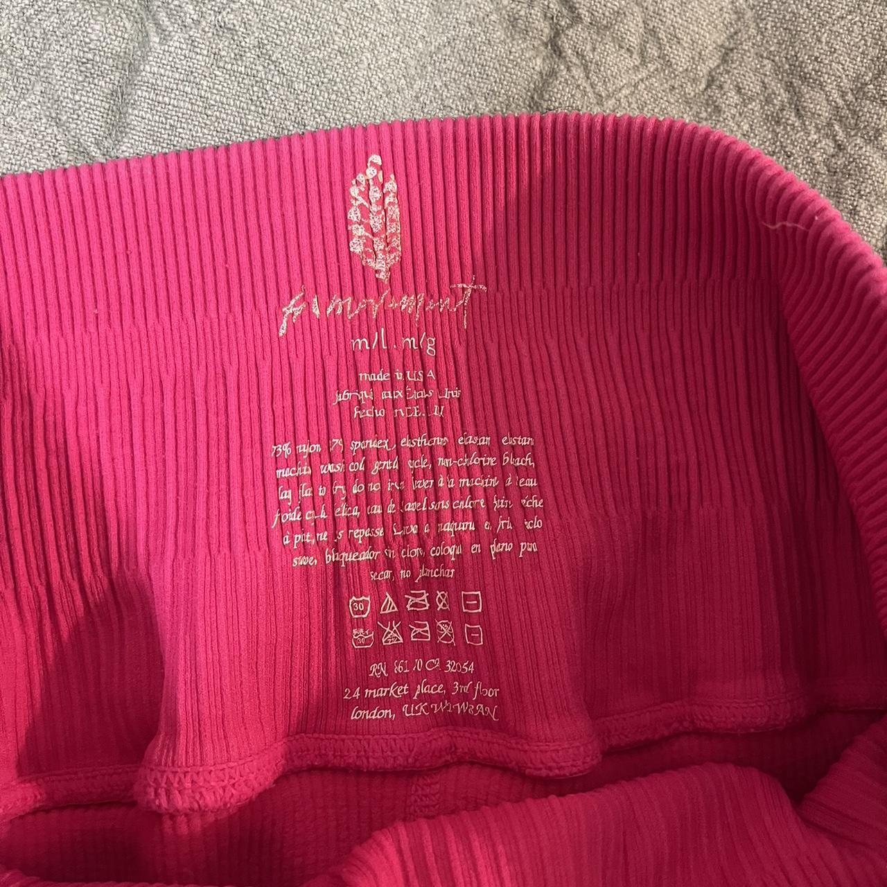 Free People Movement Active Pink Ribbed Evolution - Depop