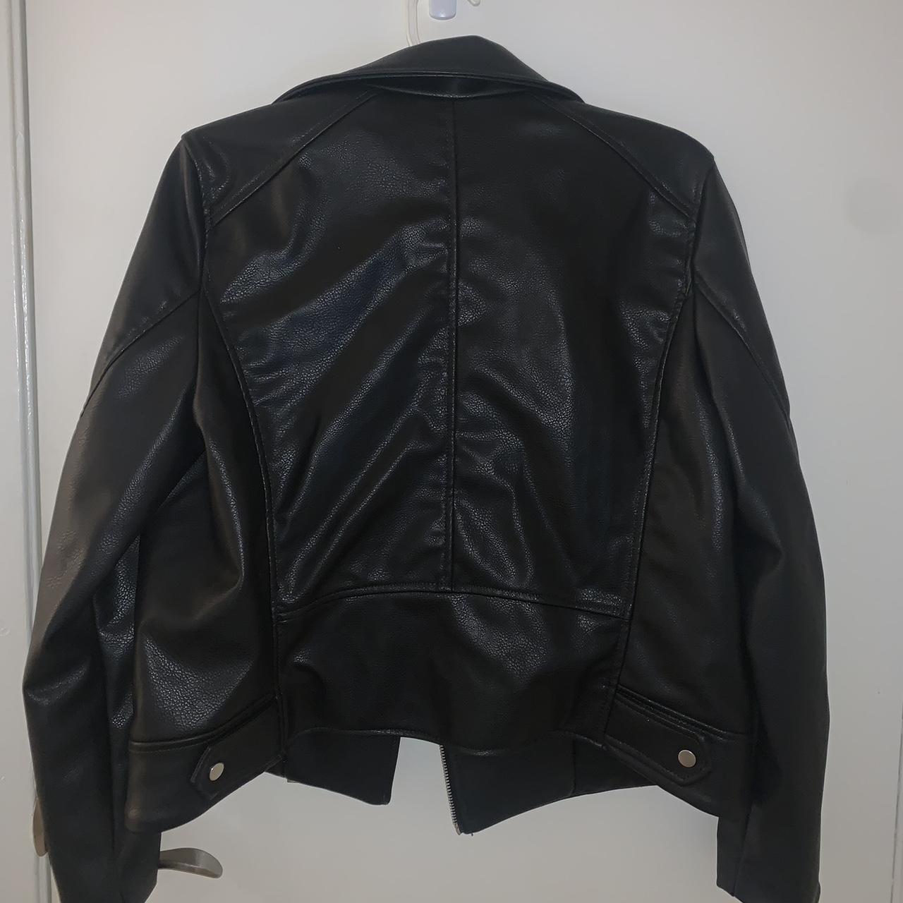 H&M leather jacket. Has zips on sides of sleeves.... - Depop