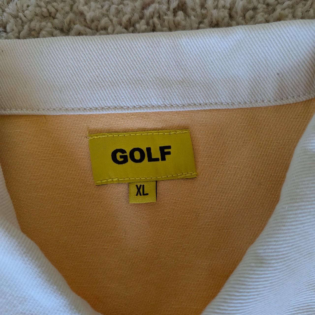 Golfwang denim work jacket, XL light orange | Depop