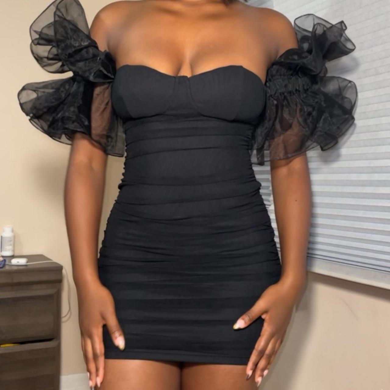 Fashion Nova Ruffle Off Shoulder Mini Dress in Depop