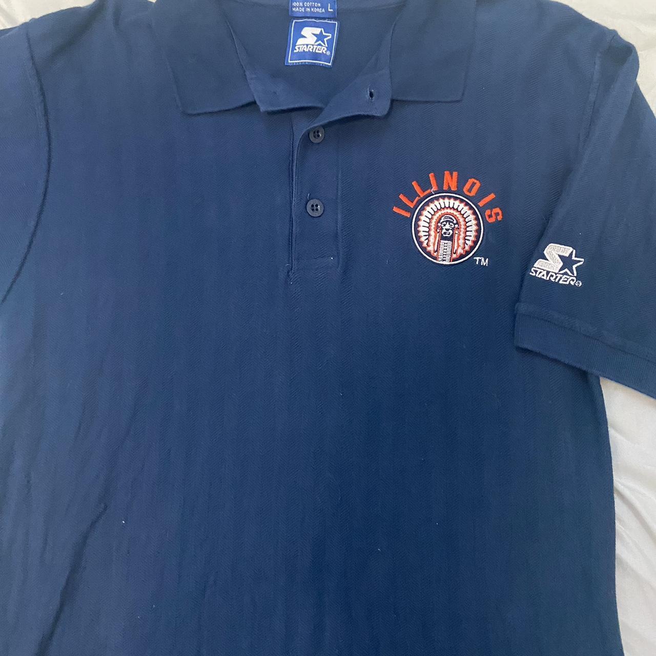 Starter Men's Blue and Orange Polo-shirts | Depop