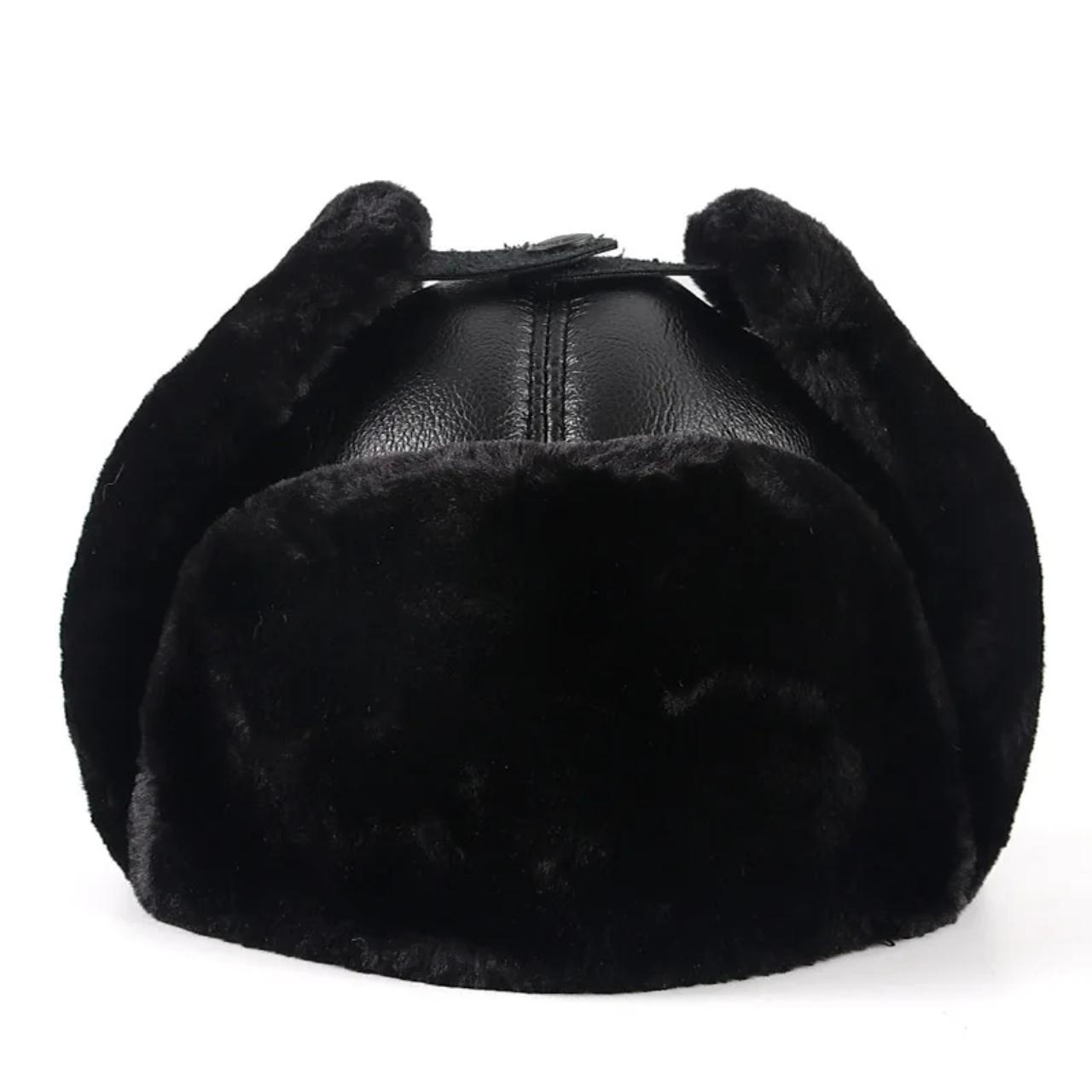 Russian Style Leather Trapper Men's Fur Hats Winter... - Depop