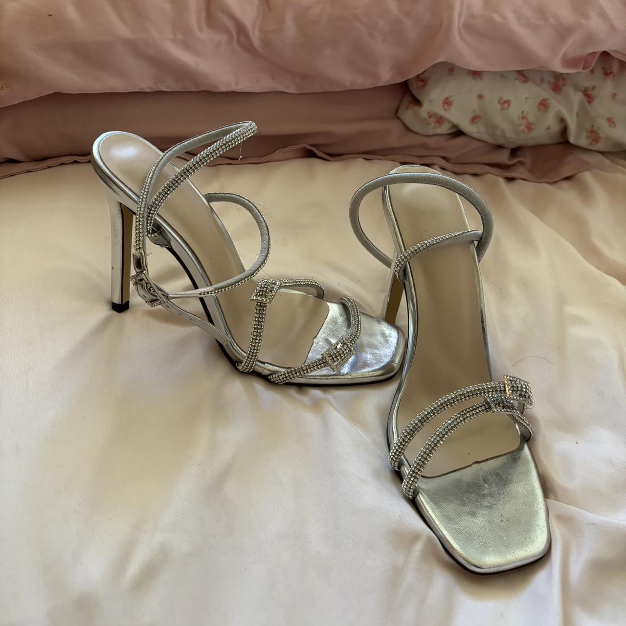 glamorous silver heels