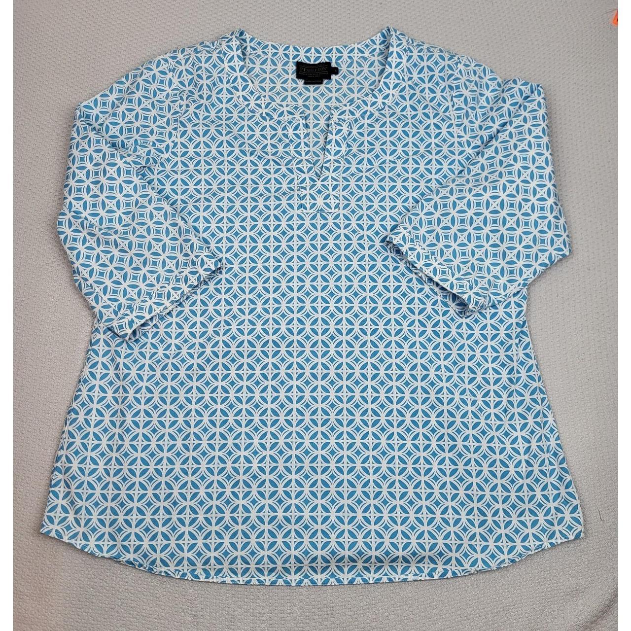 Pendleton Women's Blouse - Blue - L – Pendleton T… - image 1