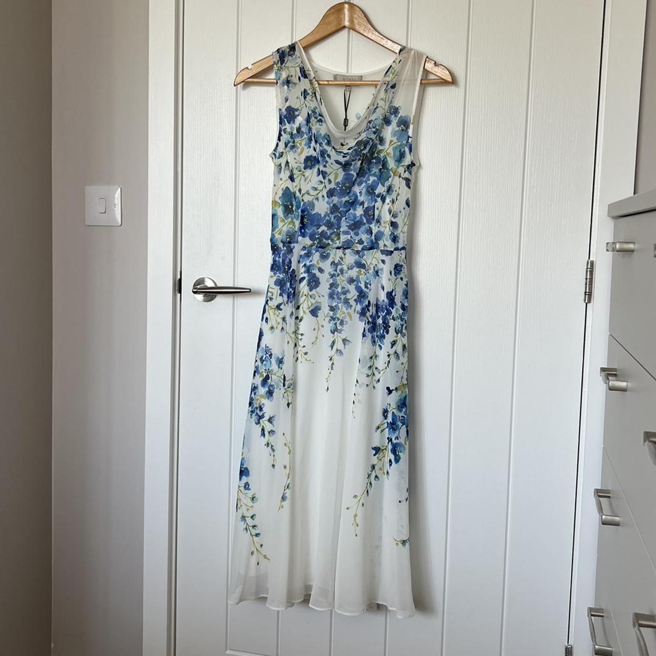 Hobbs blue and white clearance floral dress