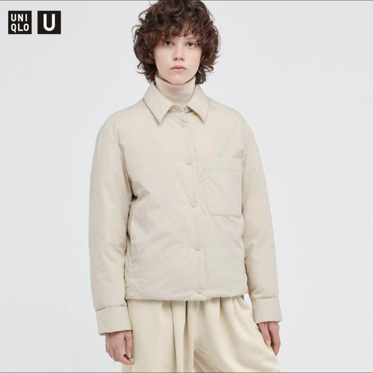 UNIQLO Women's Cream and White Jacket | Depop