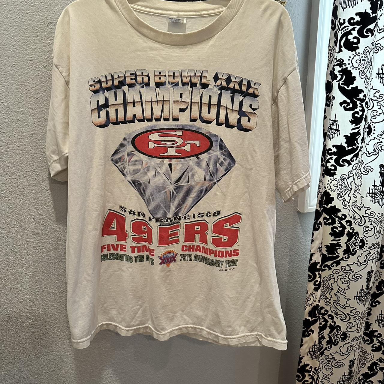 Vintage 1994 Starter NFL San Francisco 49ers Super Bowl XXIX Champions T  Shirt