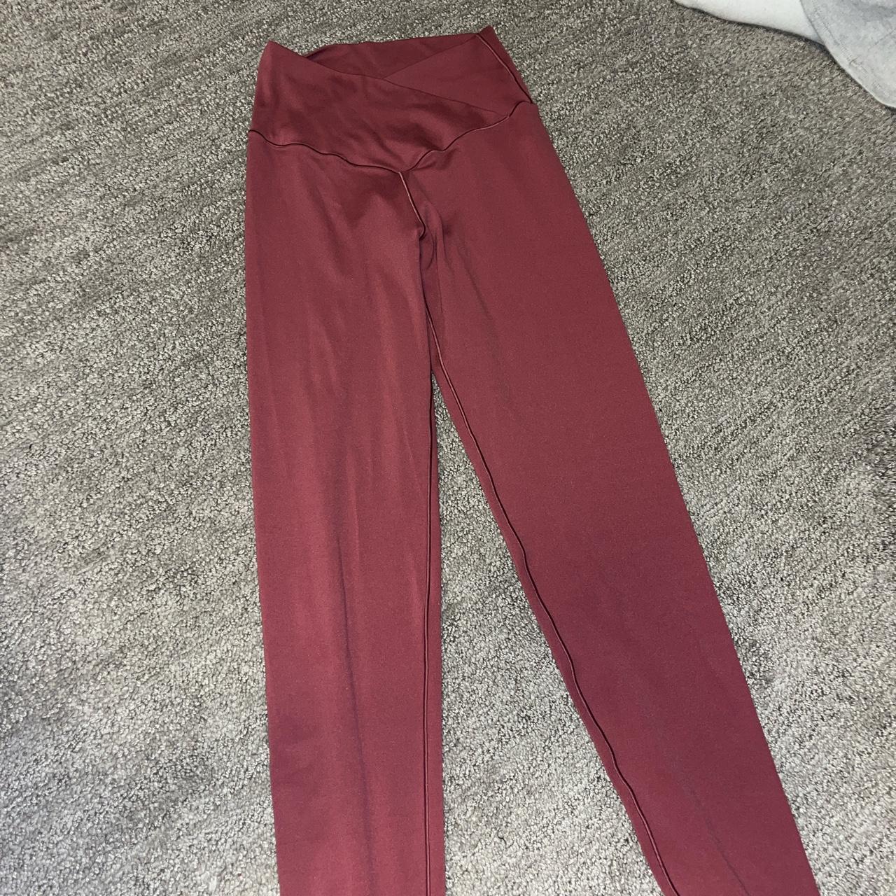 AERIE CROSSOVER LEGGINGS IN MARRON SIZE SMALL (fit... Depop