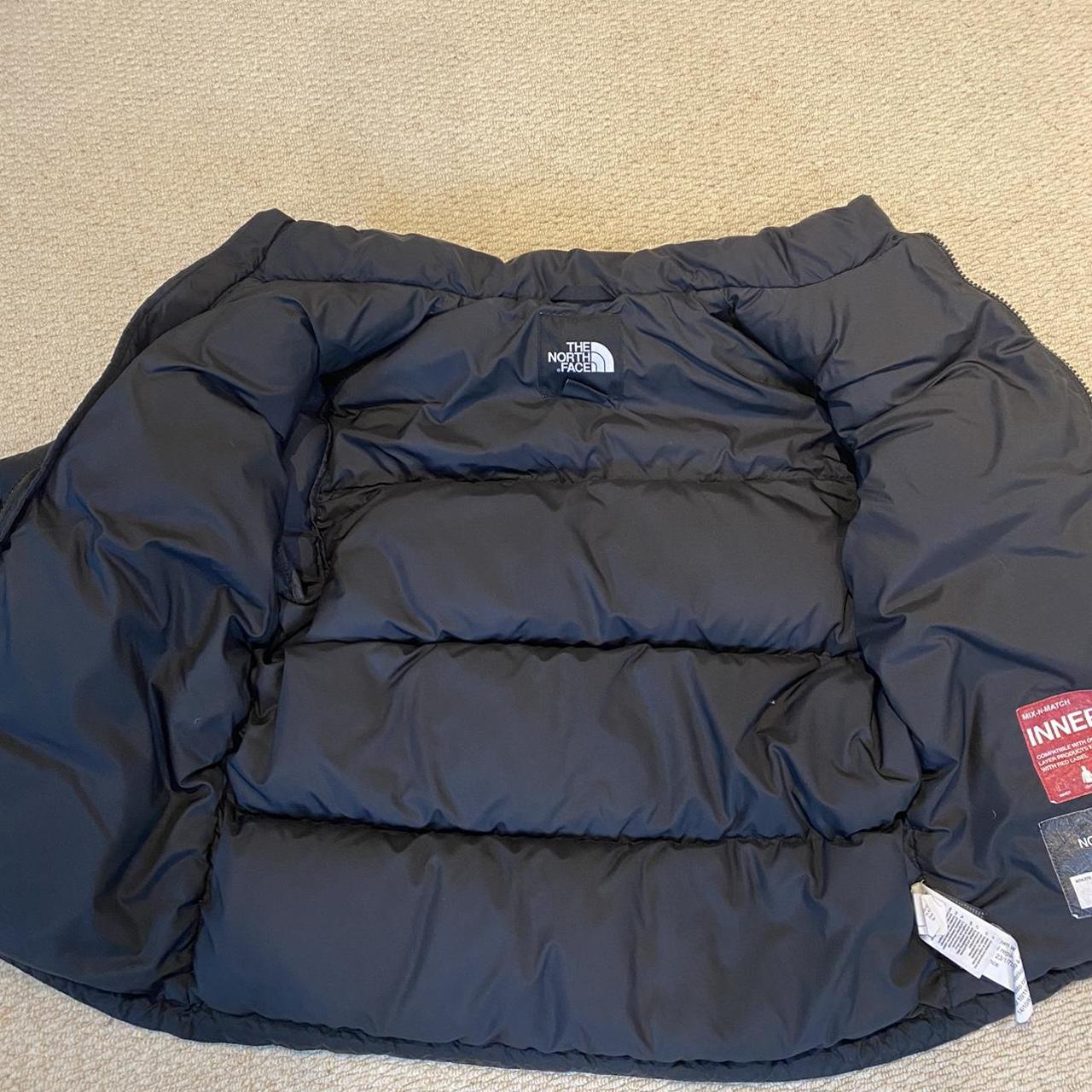 The North Face Women's Black and White Coat Depop
