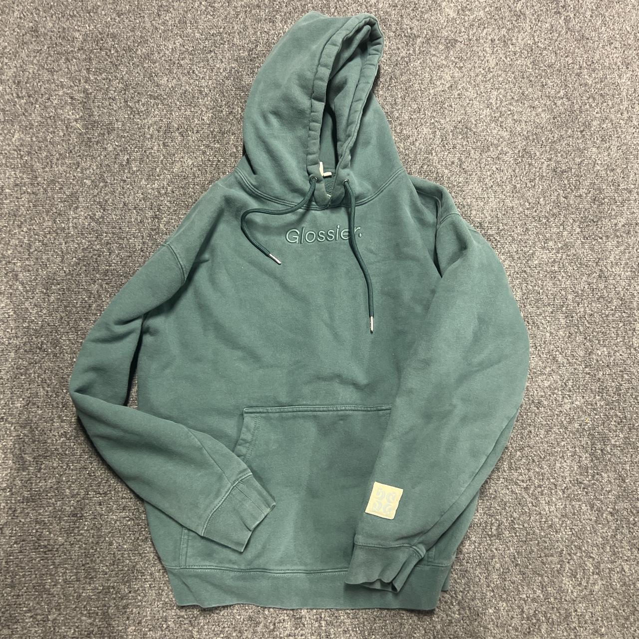 Glossier green limited edition hoodie perfect... - Depop