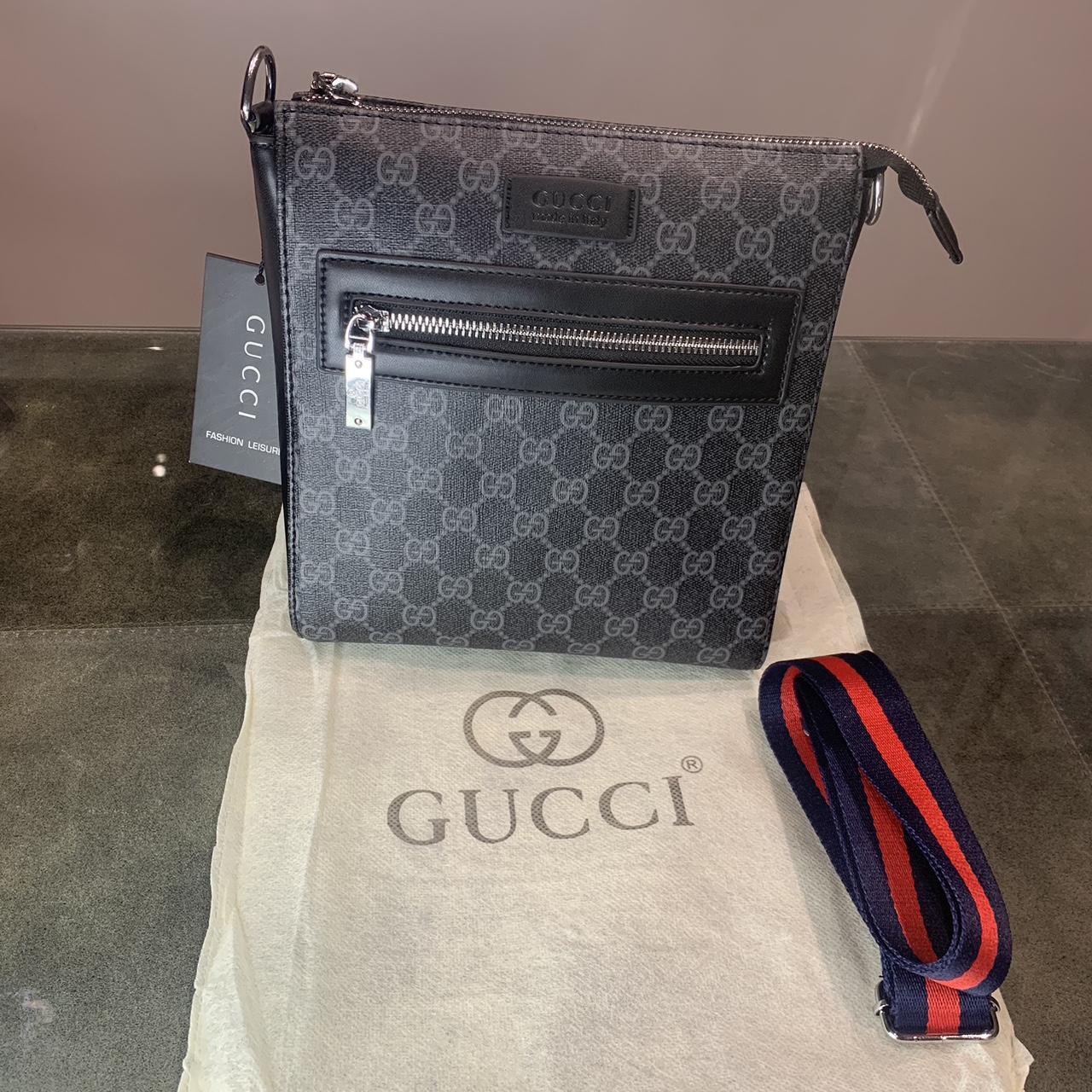 Gucci Men's Black and Red Bag | Depop