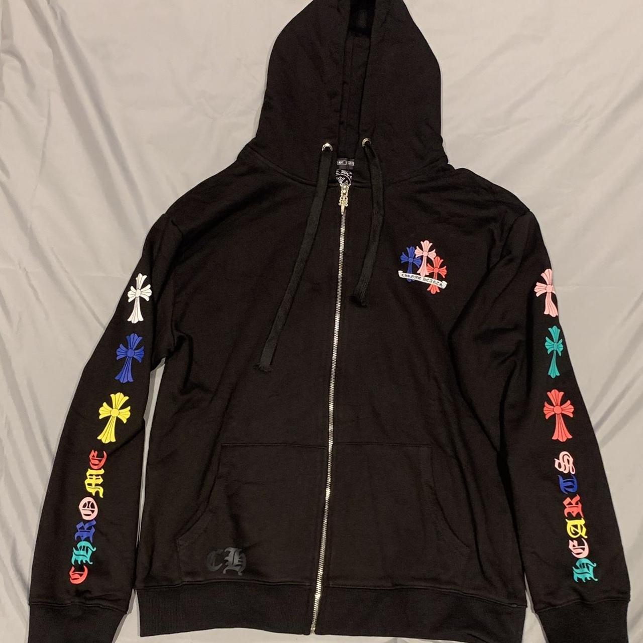 Chrome Hearts Multi Color Cross Cemetery Zip Up Hoodie, 47% OFF