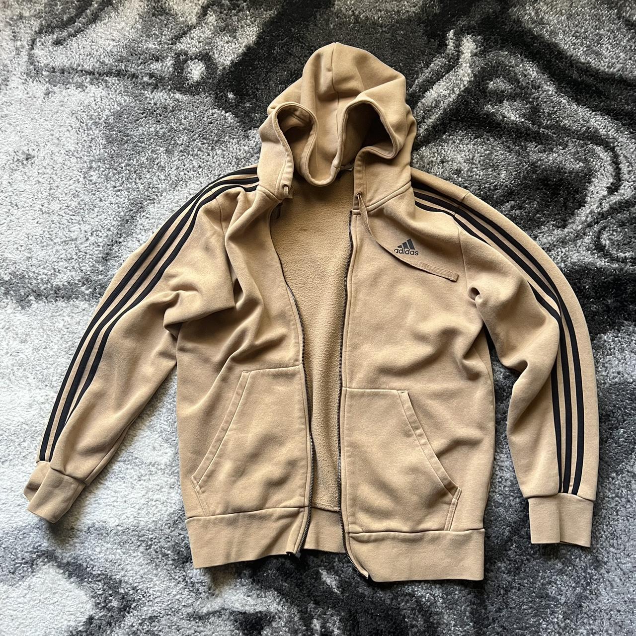 adidas hoodie tan