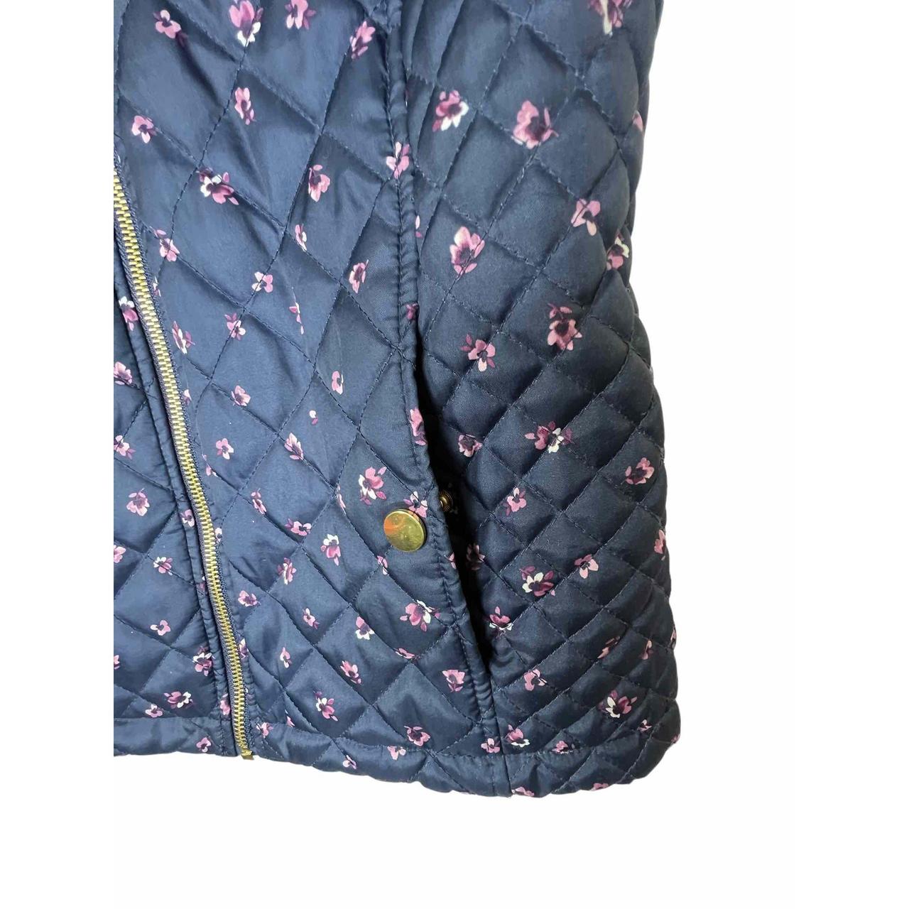 Basic Editions Women's Blue and Pink Gilet (2)