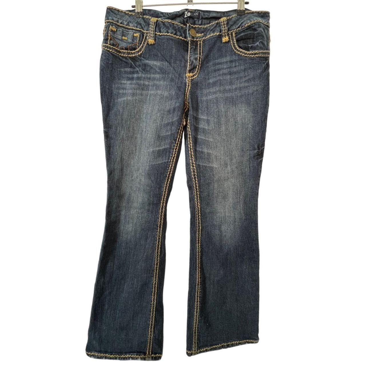 Lane Bryant Sequin Embroidered Pocket Jeans Faded - Depop