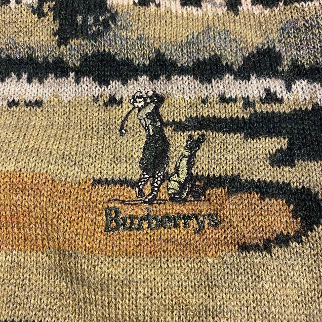 Vintage Burberrys Pure Wool Golf Sweater Sz Large... Depop