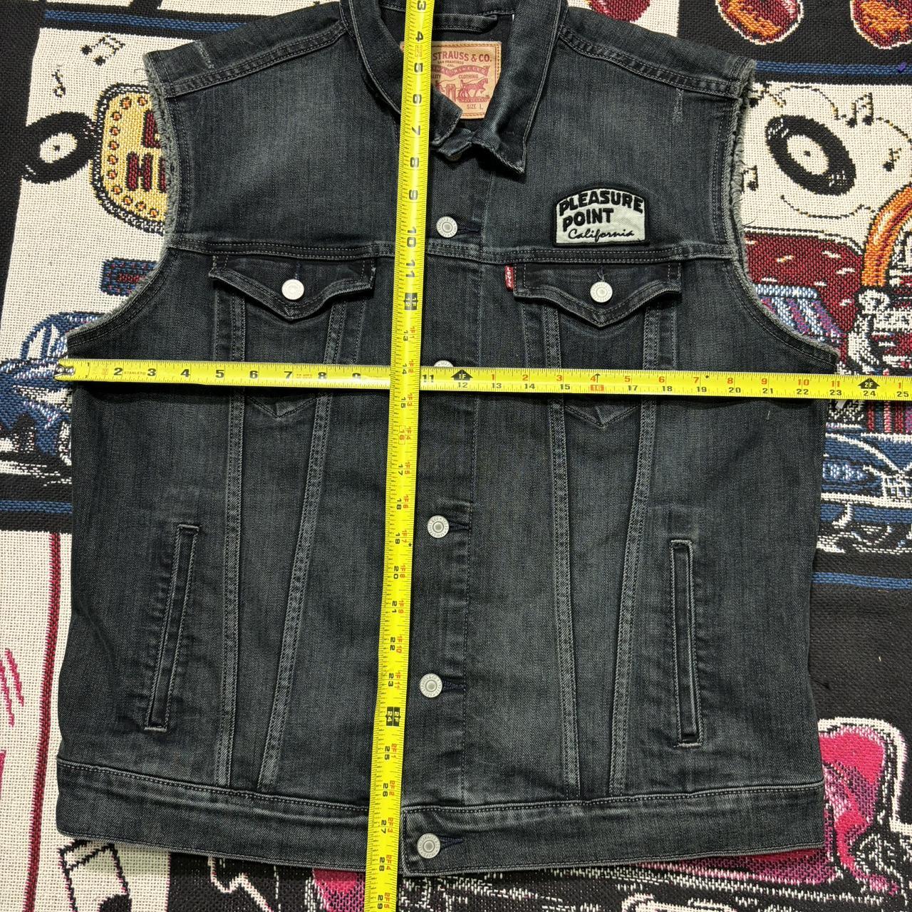 Vintage Levis Santa Cruz Denim Jacket Black Jean | Depop