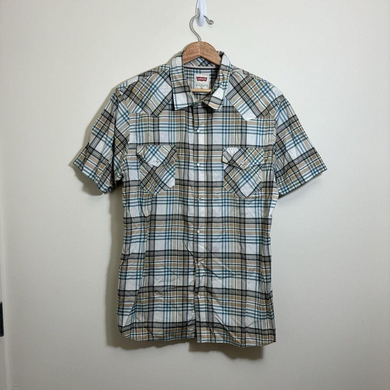 Vintage Levis Pearl Snap Shirt Flannel Casual Button