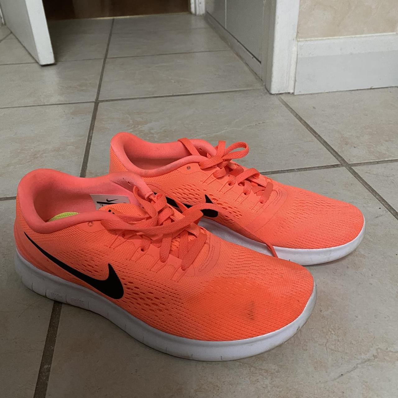 Bright Orange Nike Running Trainers Size 38 | UK... - Depop