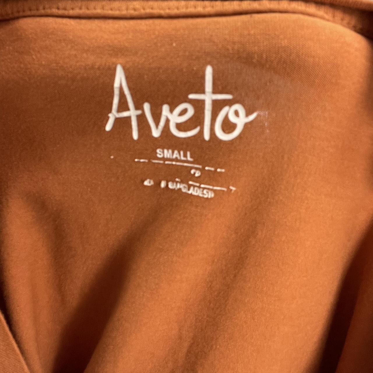 Aveto Women's Orange and Brown T-shirt (4)