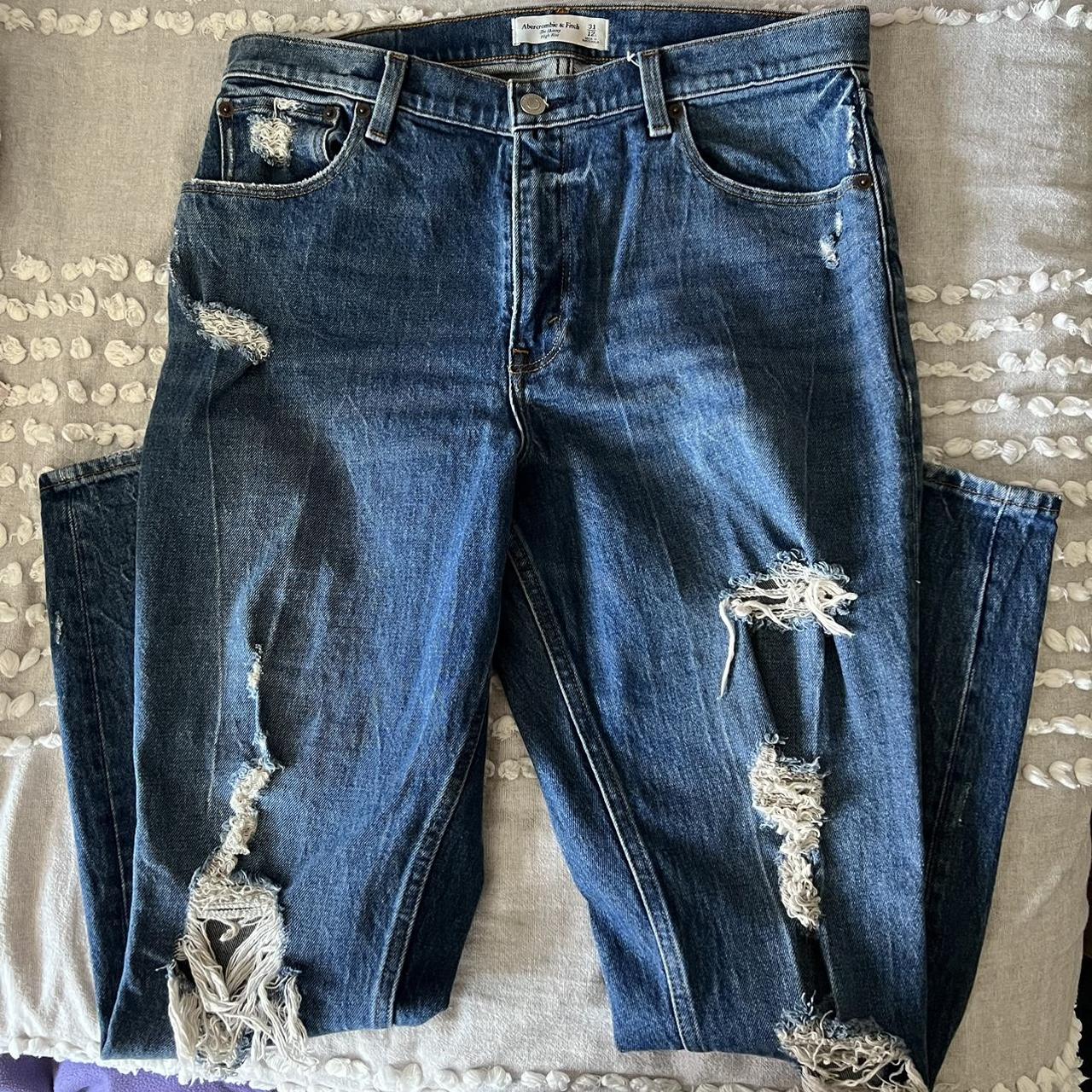 Abercrombie and Fitch Skinny High Rise Jeans Size 31... - Depop
