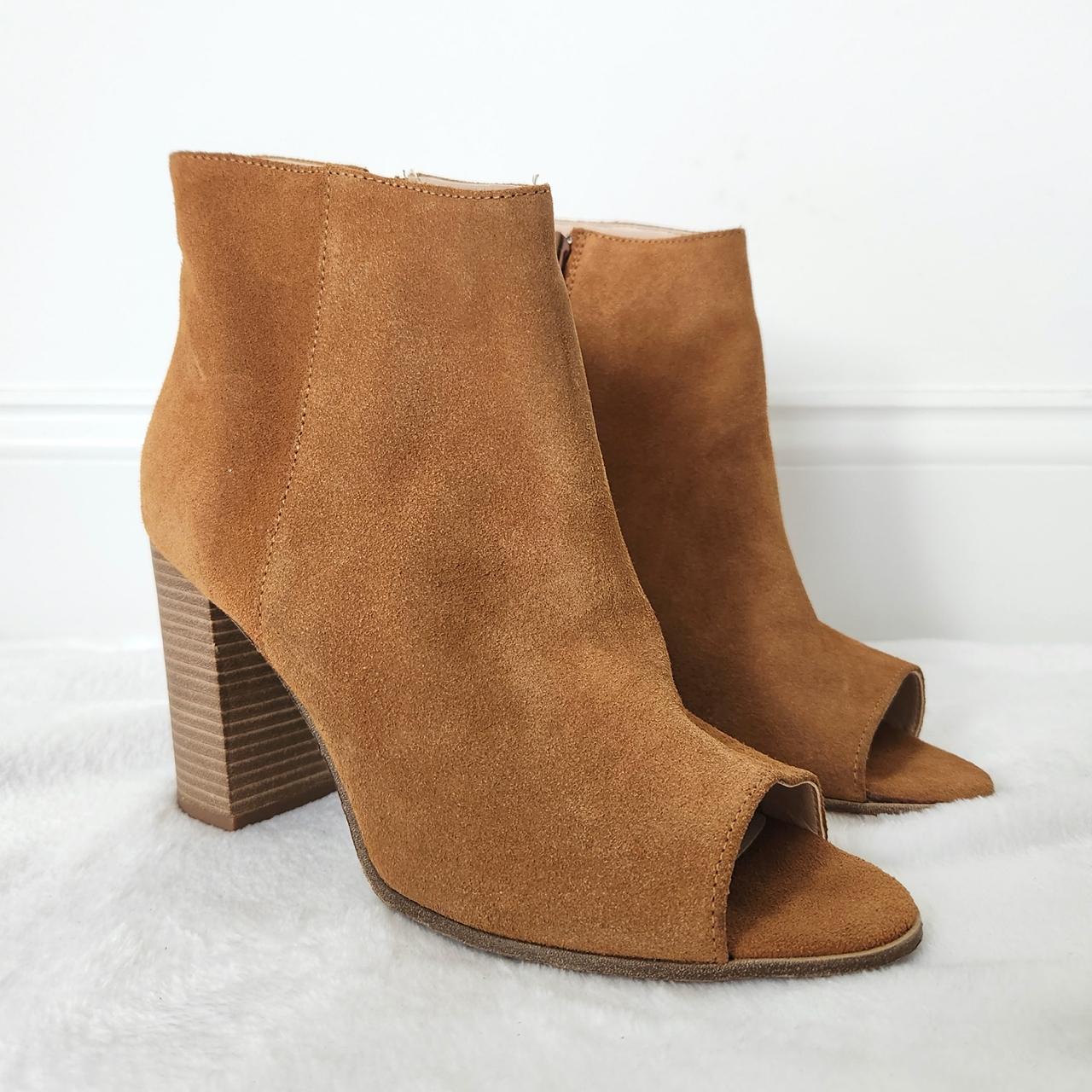 Leather and cheapest suede chunky heel booties size 10 US 41 EU