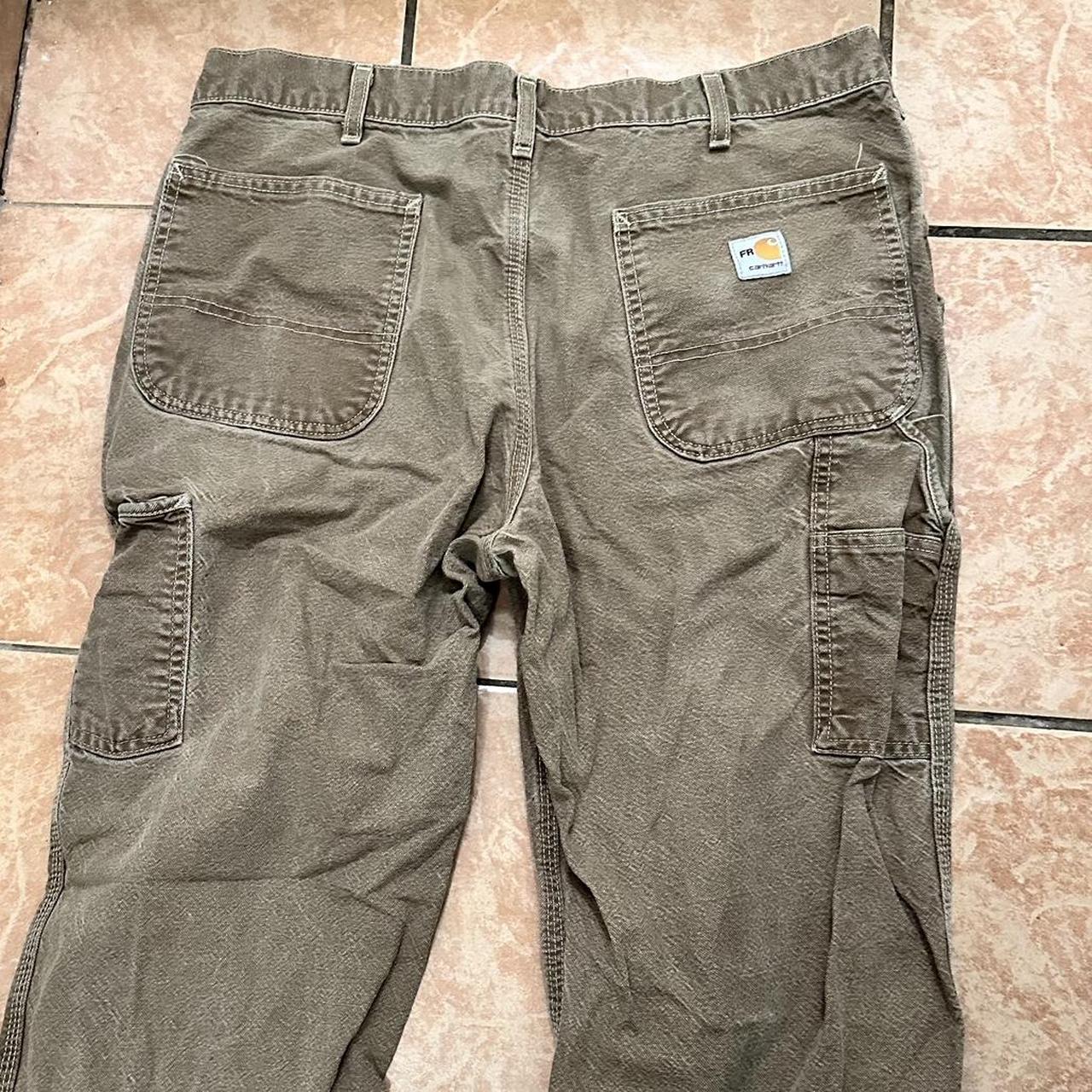 Carhartt Men's Brown and Orange Trousers | Depop