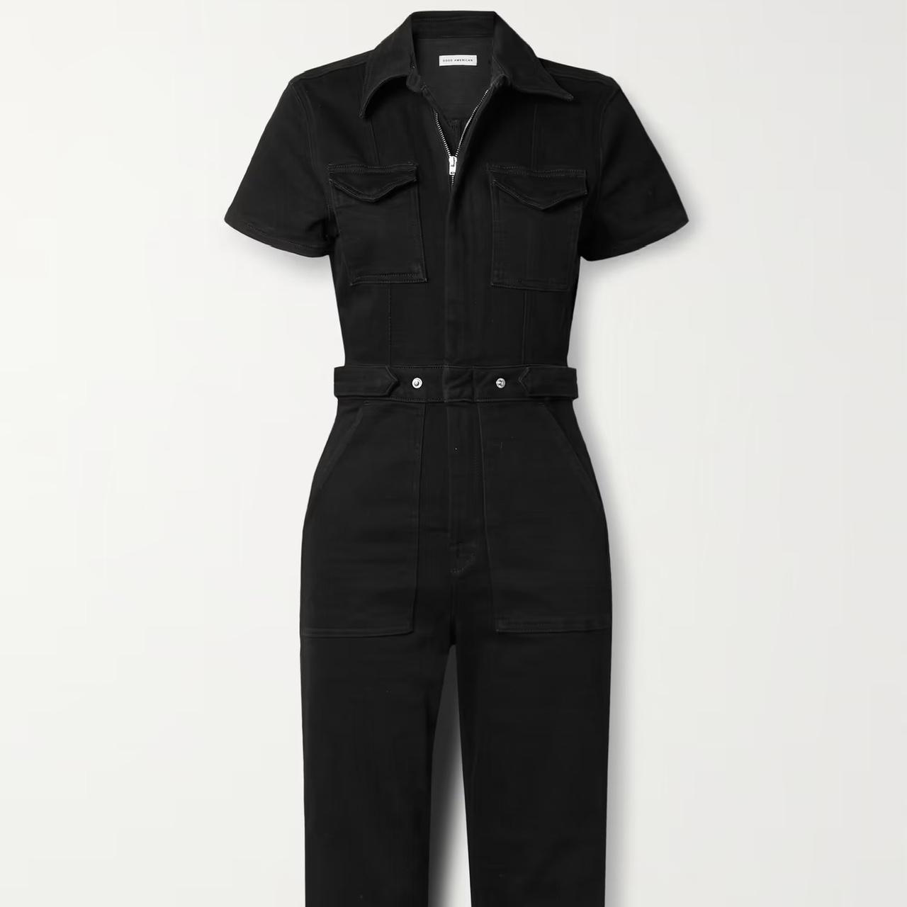 GOOD AMERICAN Women's Black Jumpsuit | Depop