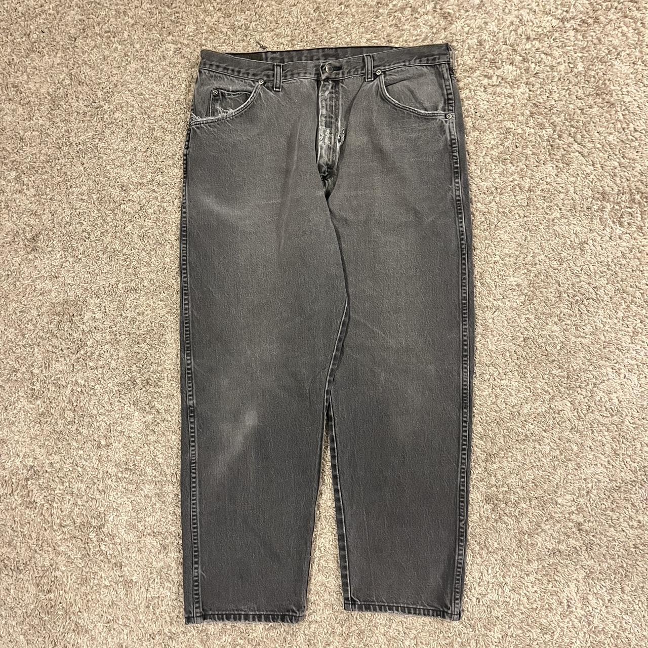 Baggy Skate Jeans Wrangler Faded Grey Color Size... - Depop