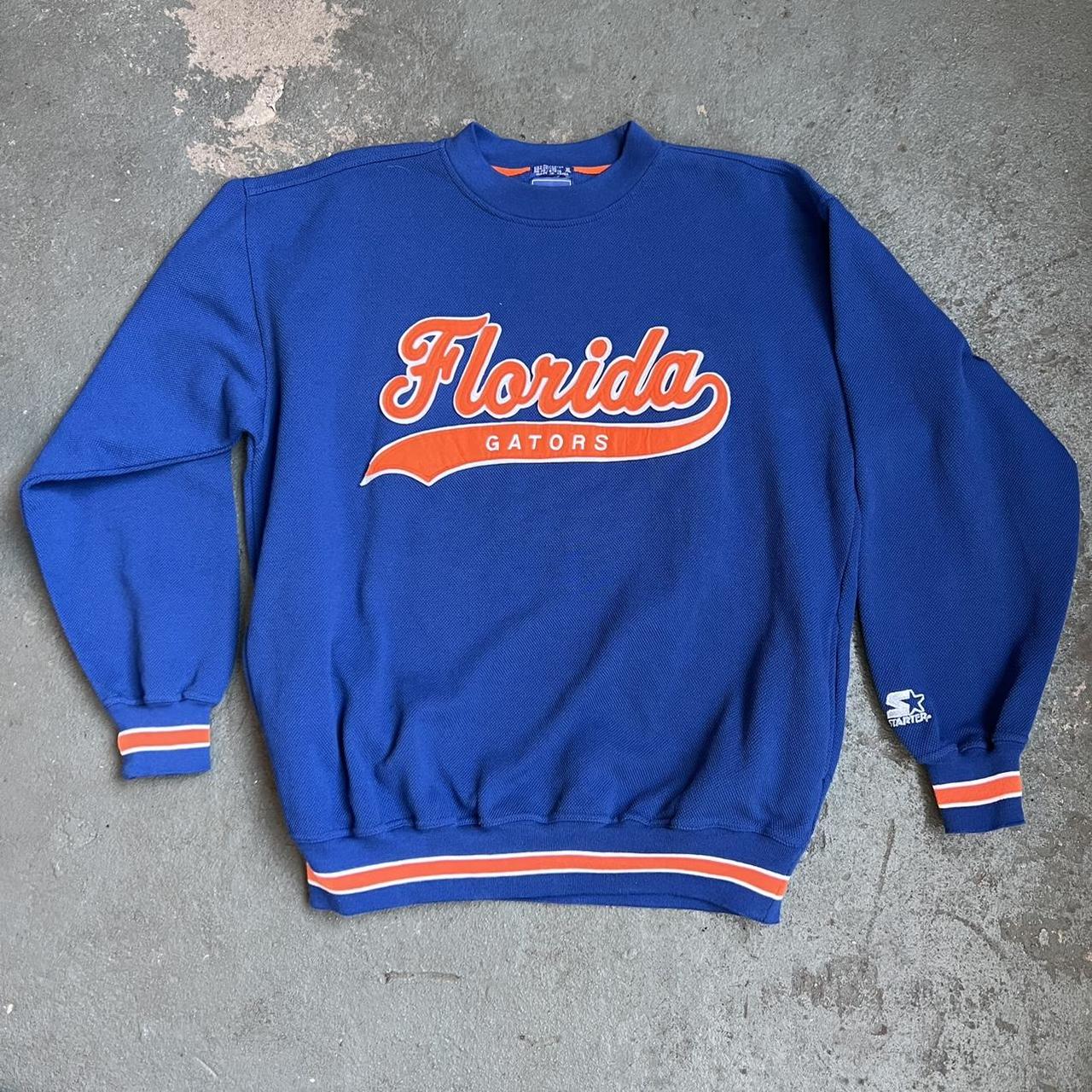 Starter Men's Blue and Orange Sweatshirt | Depop