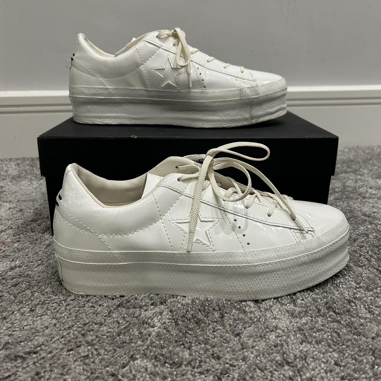 Converse one star patent low top sneakers best sale