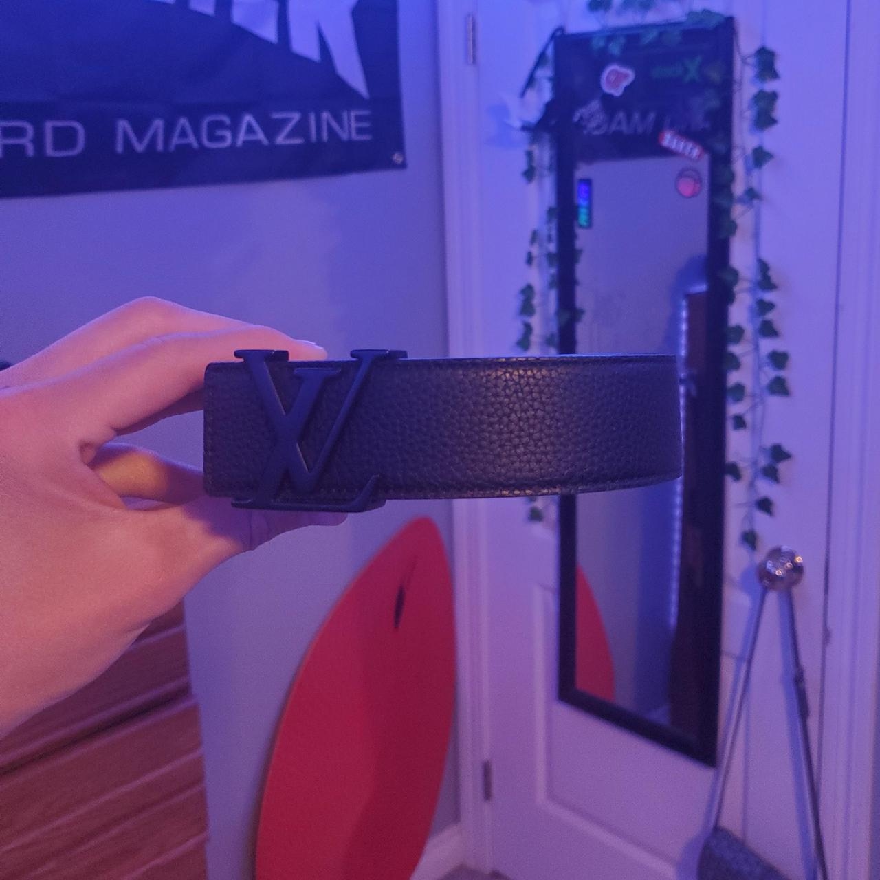 Louis Vuitton Men's Black Belt Depop