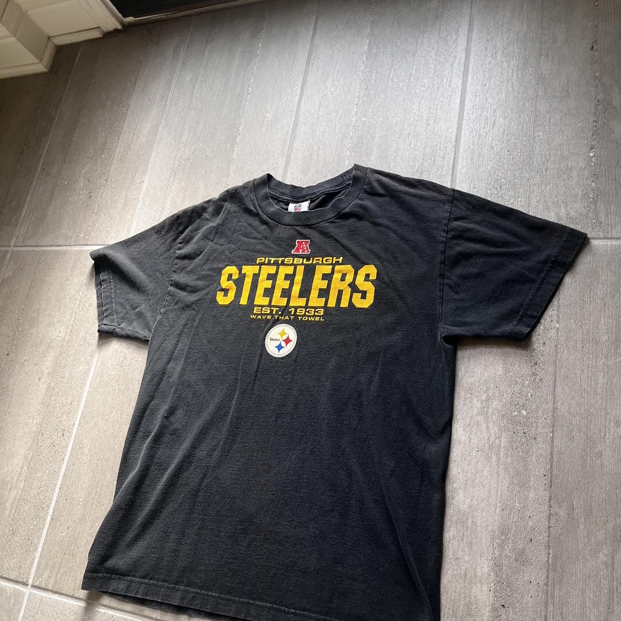 Size small black pittsburgh Steelers shirt from NFL - Depop