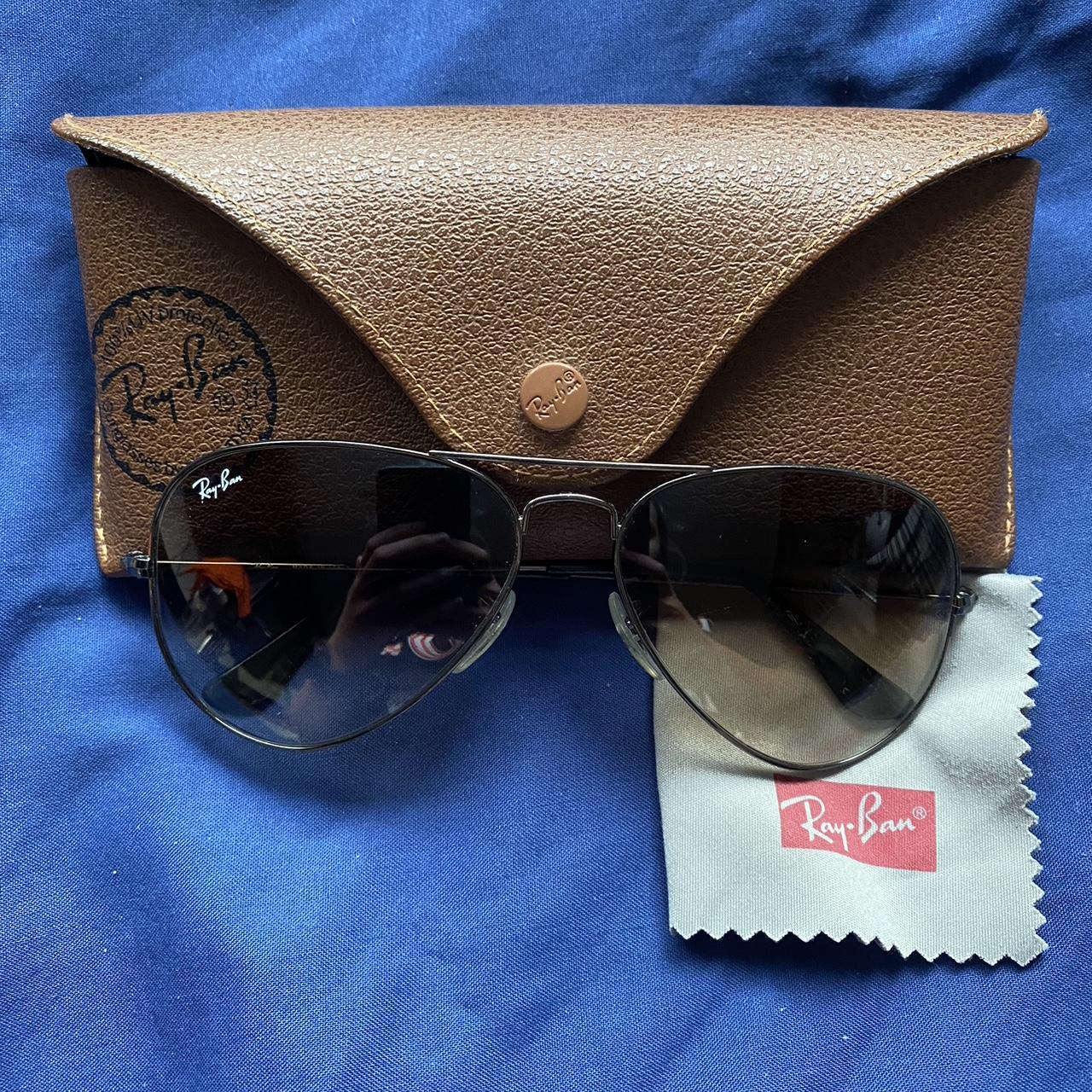 REAL OFFICIAL aviator RayBan -scratches on ‘ear... - Depop