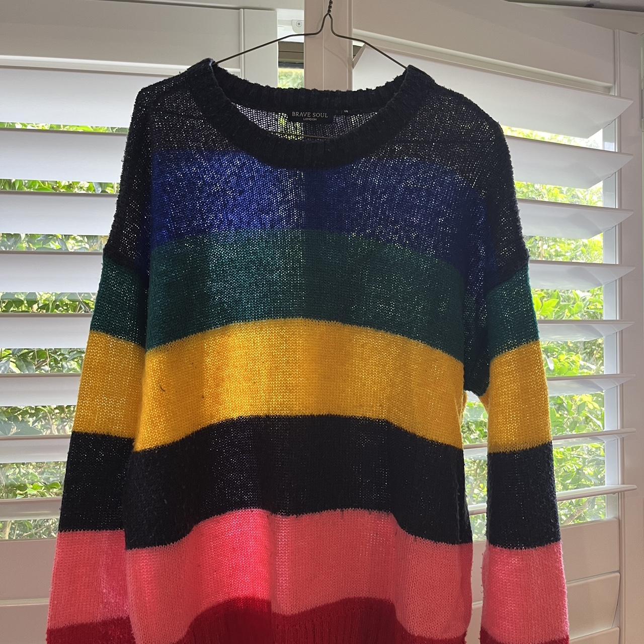 Brave soul shop rainbow jumper