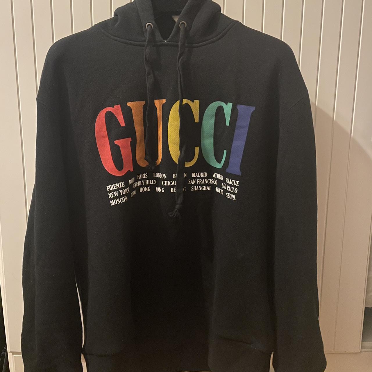 Gucci hot sale rainbow hoodie