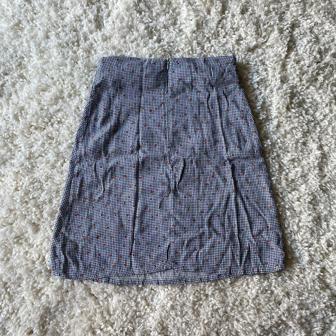 brandy melville blue gingham pattern skirt 🌹 ... - Depop