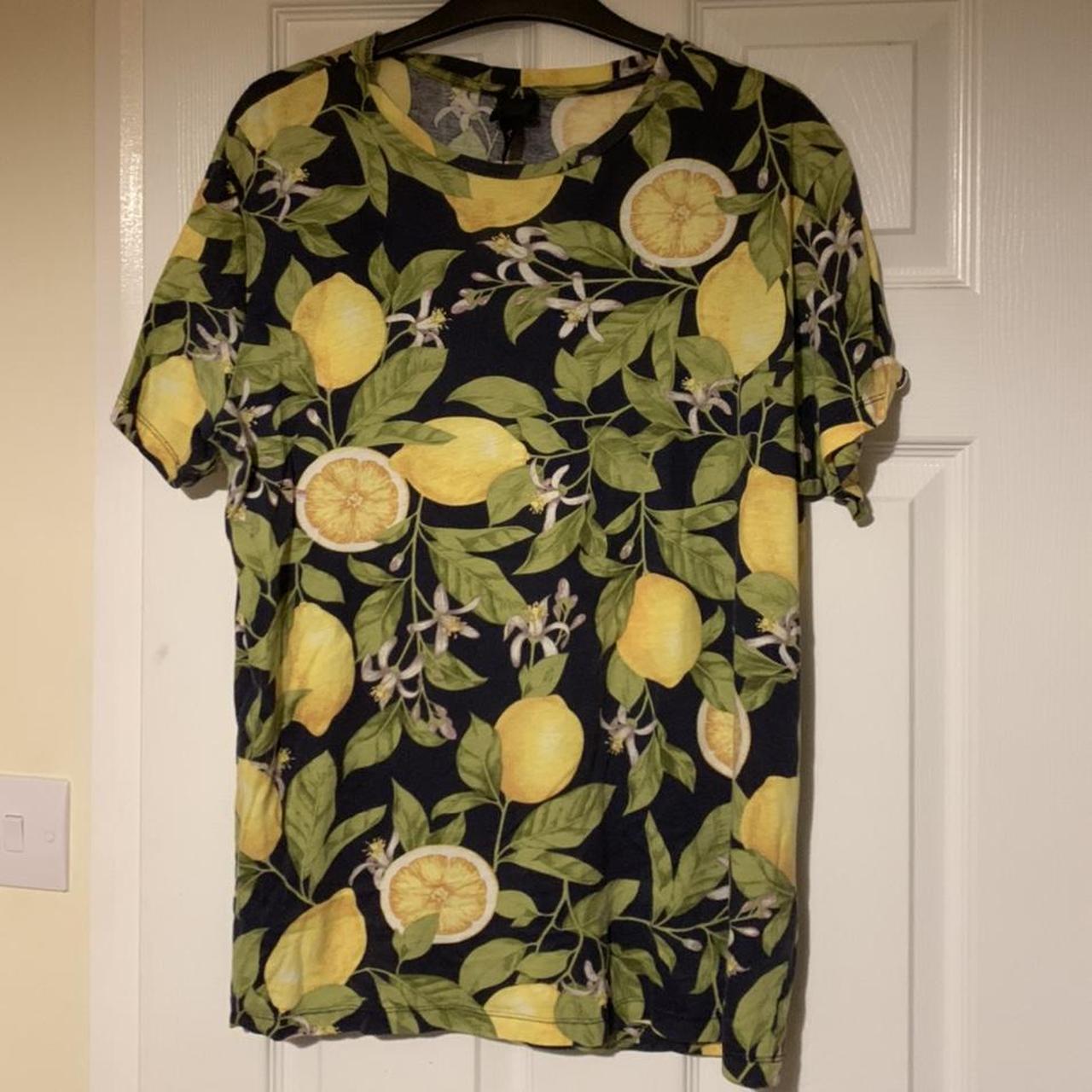 H&m lemon 2025 shirt mens