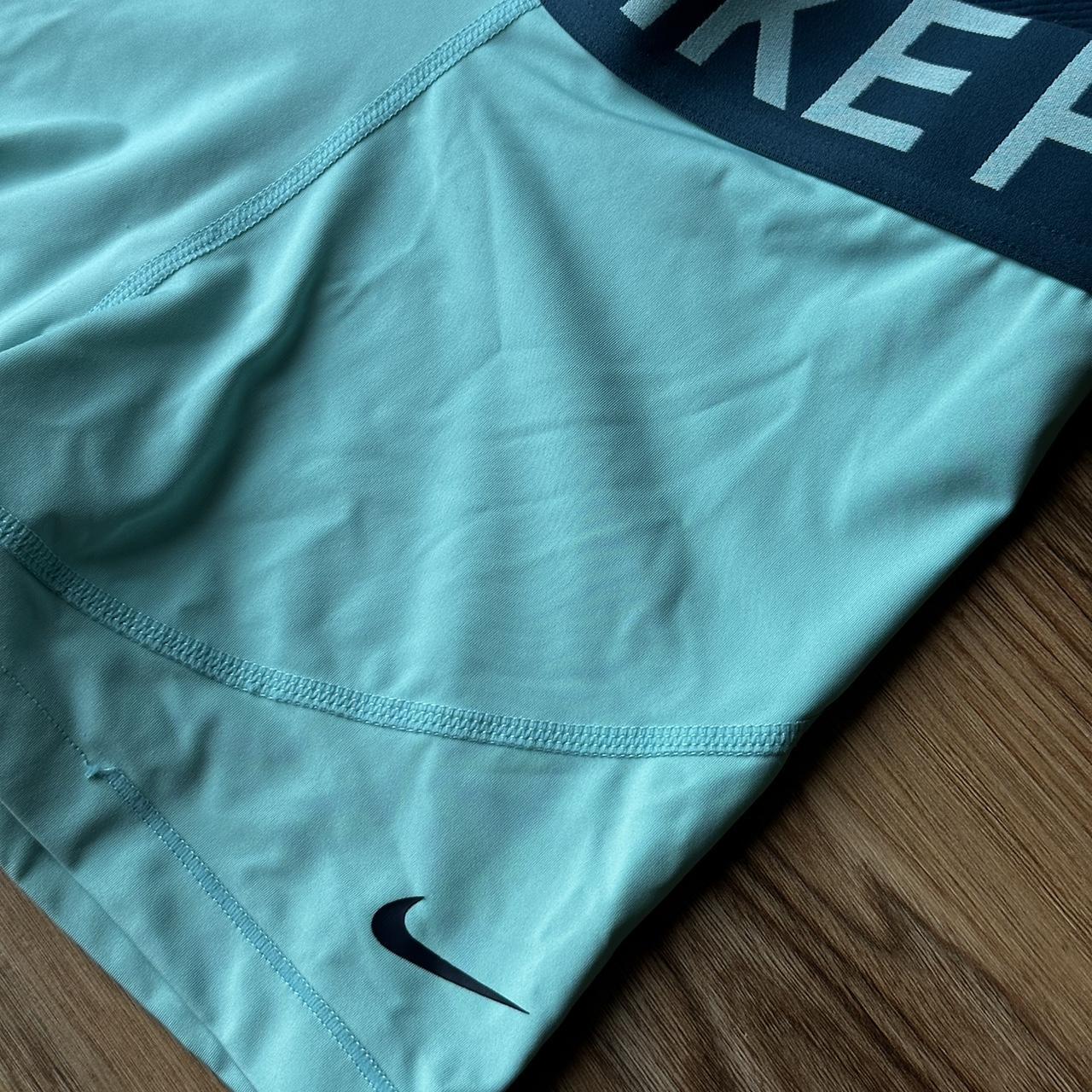 Teal Nike Pro Spandex Shorts - In great condition -... - Depop