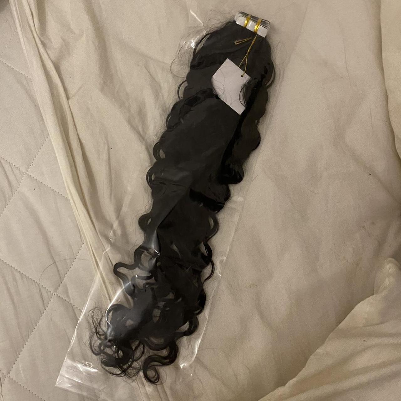 22 Inch Natural Black Curly Hair Extensions Depop   P0 