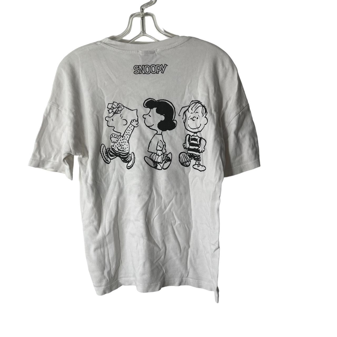 Zara Peanuts Snoopy Double Sided Graphic Tee Shirt | Depop