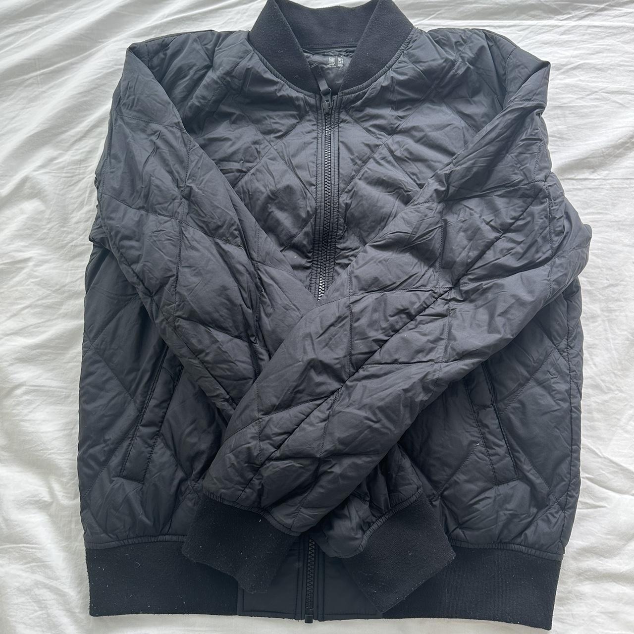 Uniqlo Black Pufftech Quilted Jacket Condition: Used... - Depop