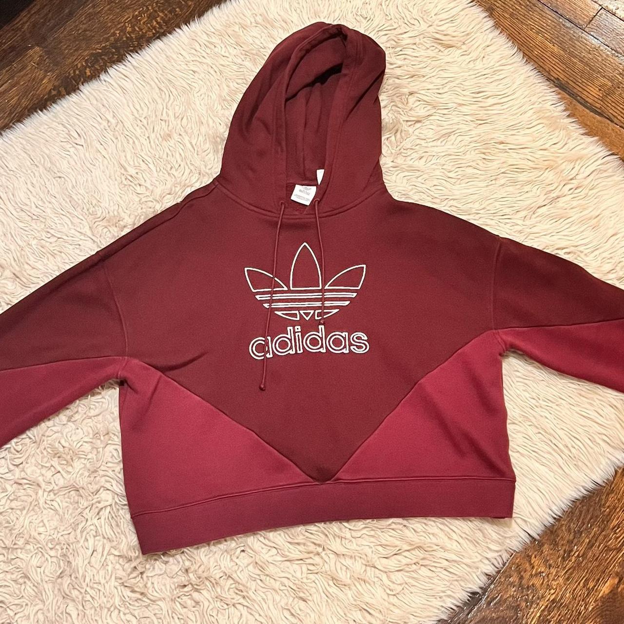 Burgundy adidas hoodie outlet womens