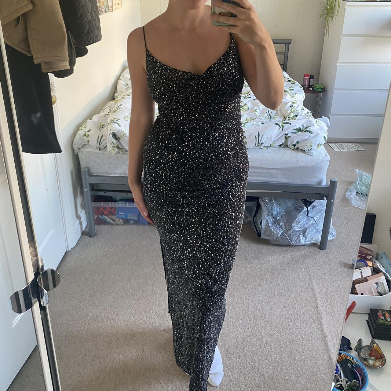 Lipsy black sparkly dress best sale