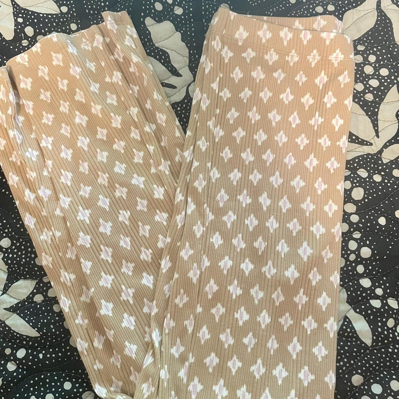 Aerie Tan high waisted flare crop leggings Brand... Depop