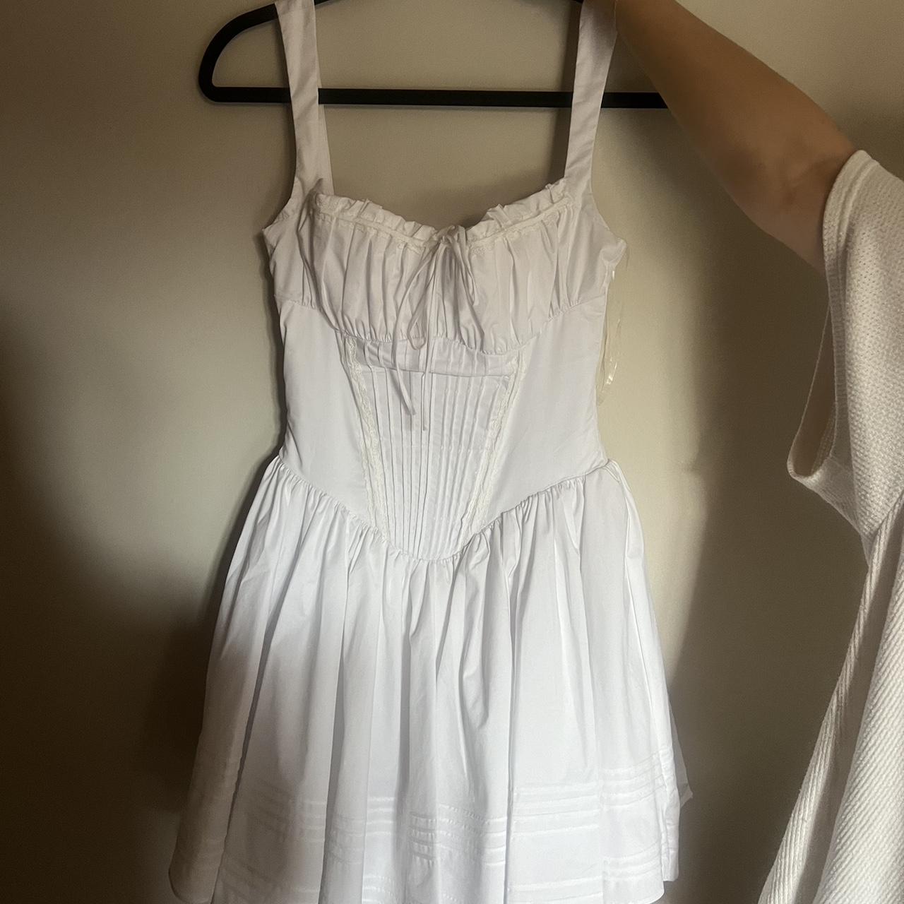 House of CB ‘Natassia’ White Cotton Mini Dress