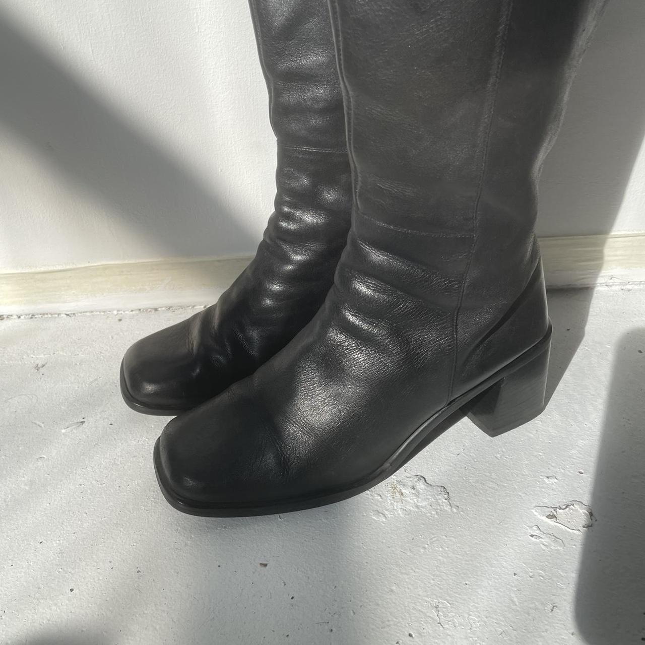 90s knee high platform boots