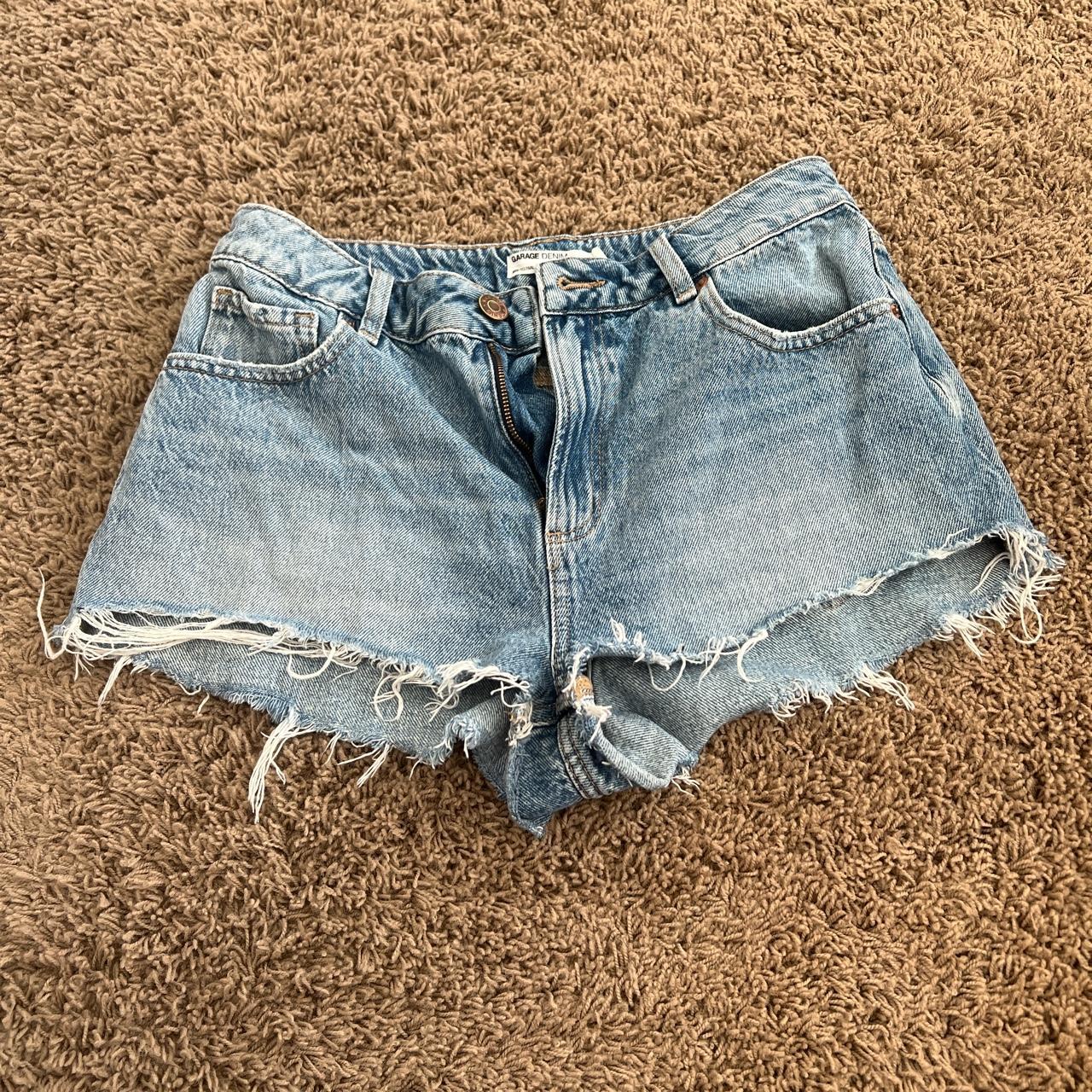 Garage Women's Blue Shorts Depop